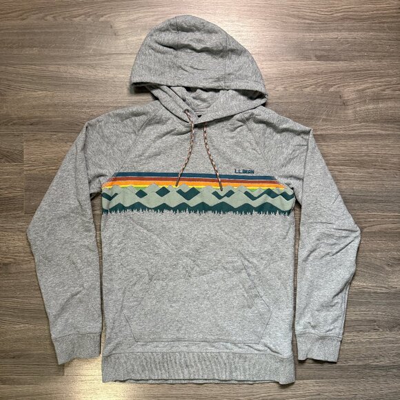L.L. Bean Men's Camp Graphic Hoodie - Grey - Picture 1 of 5
